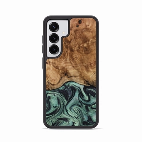 Galaxy S25 Wood Phone Case - Homer (Green, 779650) Fingerprint Shield