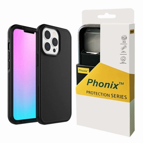 Phonix Case For Iphone 11 Pro Max Black Rock Hard Case Scratch Proof Glass Anti Finger Smudge Film