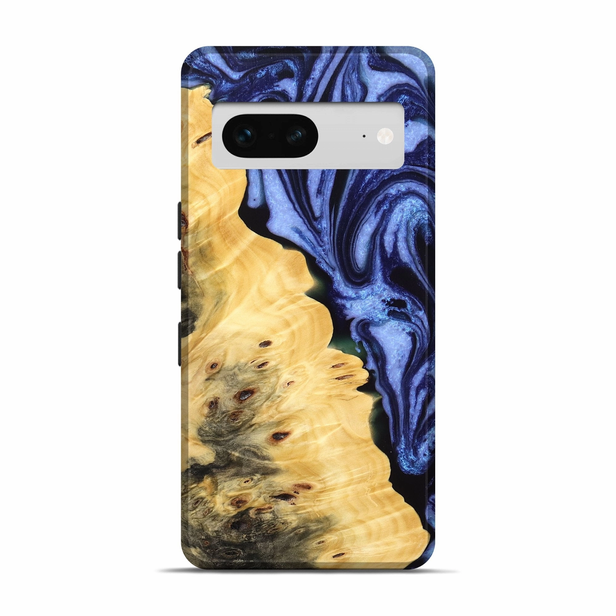 Scratch Protection Pixel 7 Wood Live Edge Phone Case - Christi (Blue, 776864)