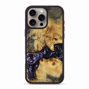 Bubble Free Installation Grip Friendly Iphone 16 Pro Max Wood Phone Case - Leonard (Purple, 769485)