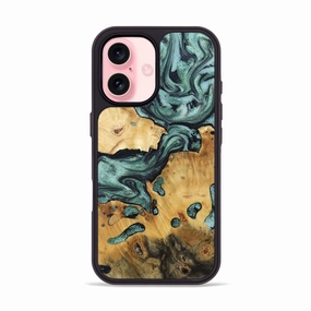Iphone 16 Wood Phone Case - Eric (Green, 781770) Smooth Touch