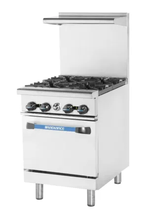 Gk & Radiance - TAR-4 , 24" Wide, 4 Open Burners, 1 Standard Oven