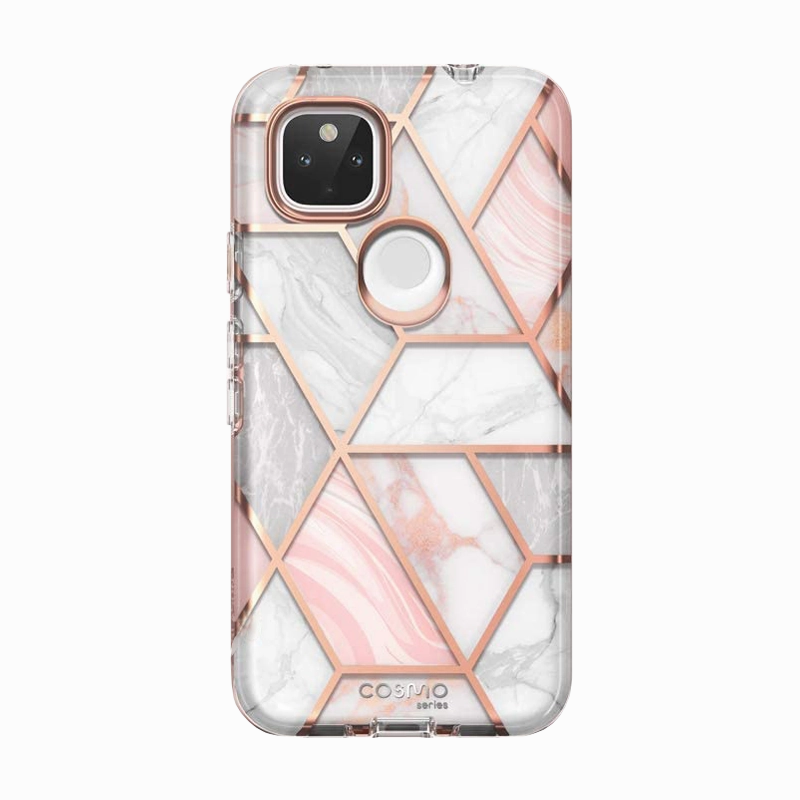 Google Pixel 4A 5G Cosmo Case - Marble Pink Anti Reflection Screen Crystal Clear Screen