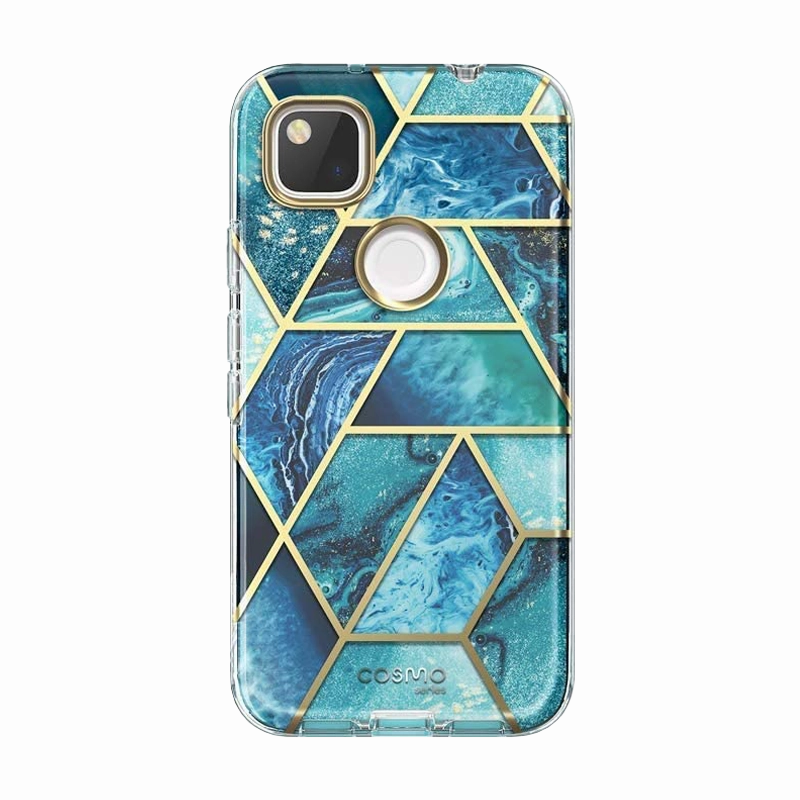 Anti Fingerprint Screen Google Pixel 4A Cosmo Case - Ocean Blue