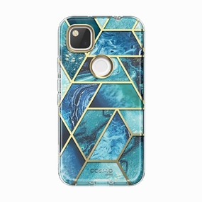Anti Fingerprint Screen Google Pixel 4A Cosmo Case - Ocean Blue