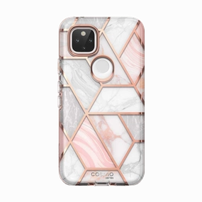 Google Pixel 5A 5G Cosmo Case - Marble Pink Fingerprint Repellent