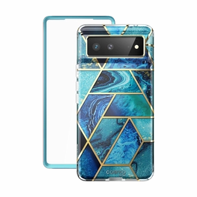 Raised Edges Anti Shock Film Google Pixel 6 Cosmo Case - Ocean Blue