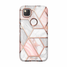 Oleophobic Coating Raised Edges Googlepixel 4A Cosmo Case-Marble Pink