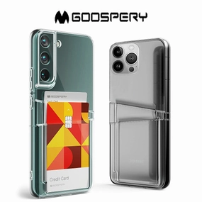 Goospery Case For Iphone 13 Dual Pocket Jelly Case With 2 Cards Storage Screen Defense Fingerprint Resistant Screen