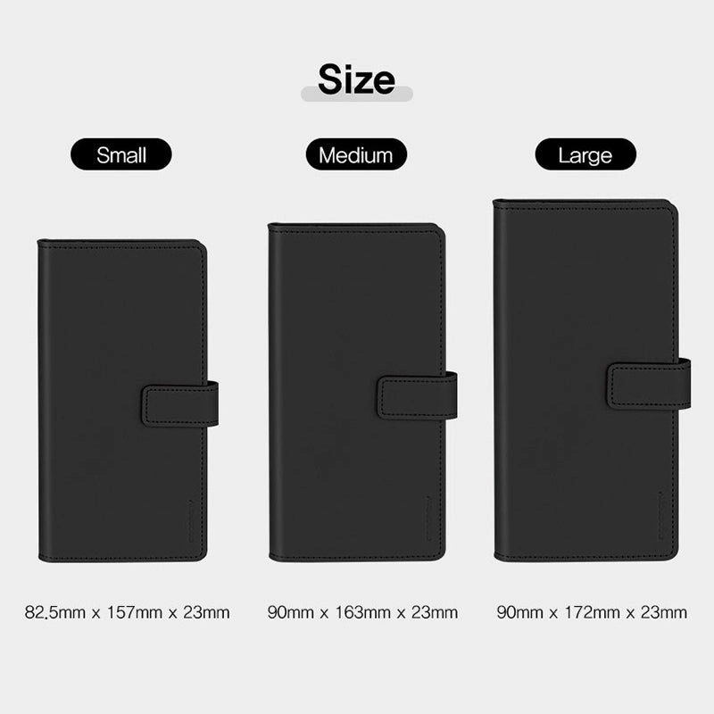 Goospery Universal Diary Case  For All Models Black Shatterproof Glass