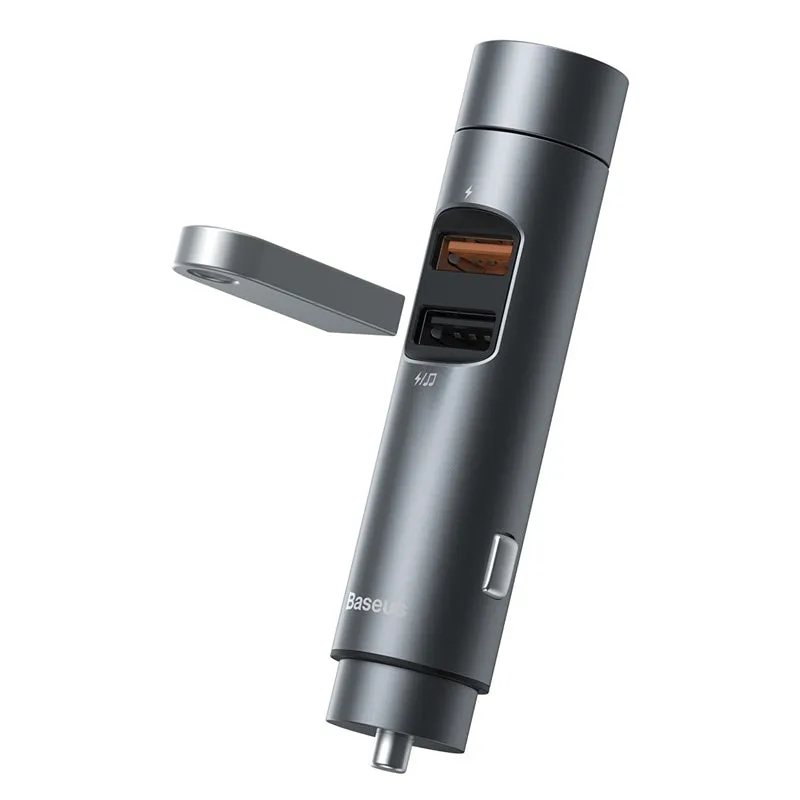 Baseus Energy Column Car Wireless Mp3 Charger (Pps Quick Charger) Dark Grey (Ccnlz-C0G) Overcurrent Protection