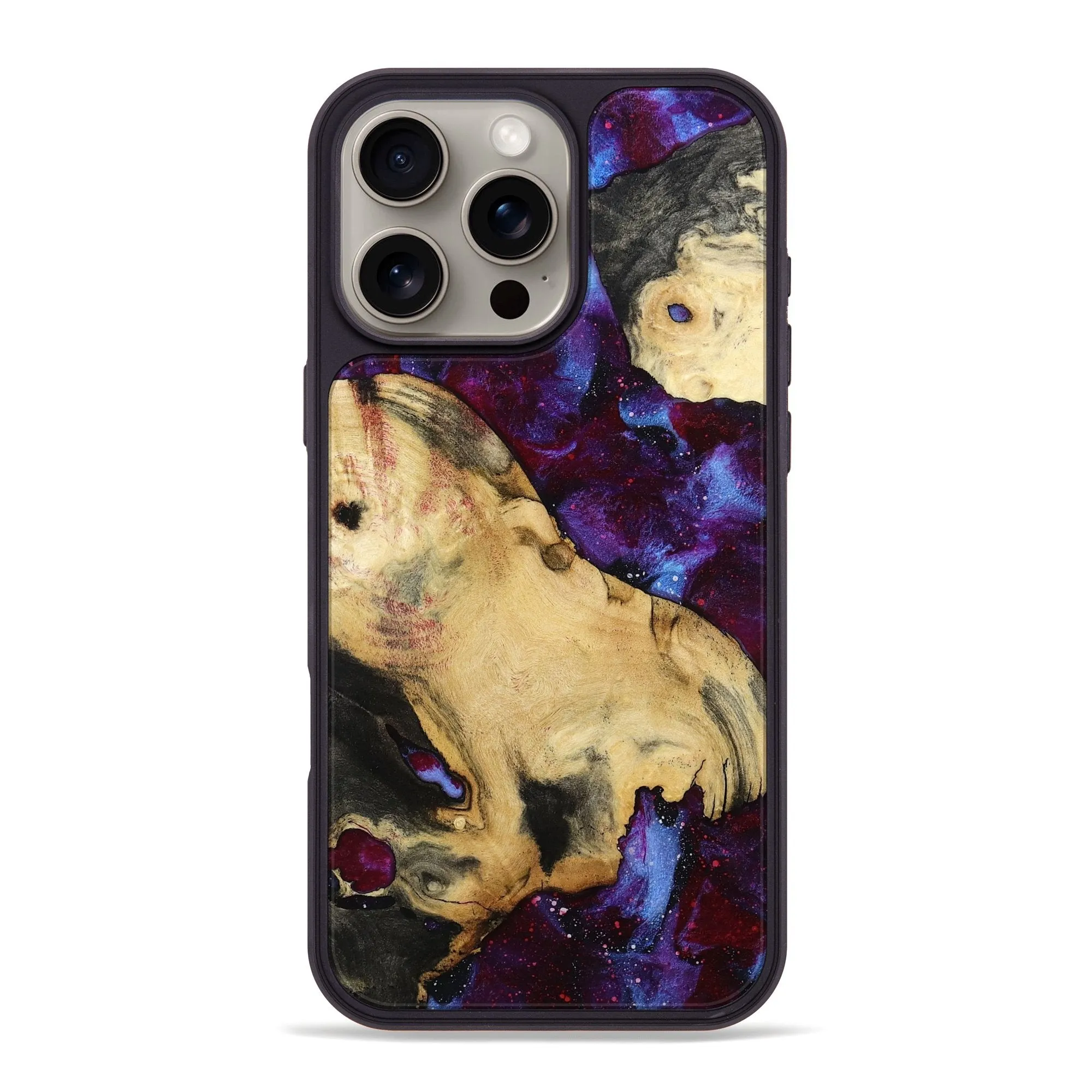Fingerprint Shield Tempered Screen Protector Iphone 16 Pro Max Wood Phone Case - Titus (Cosmos, 781981)