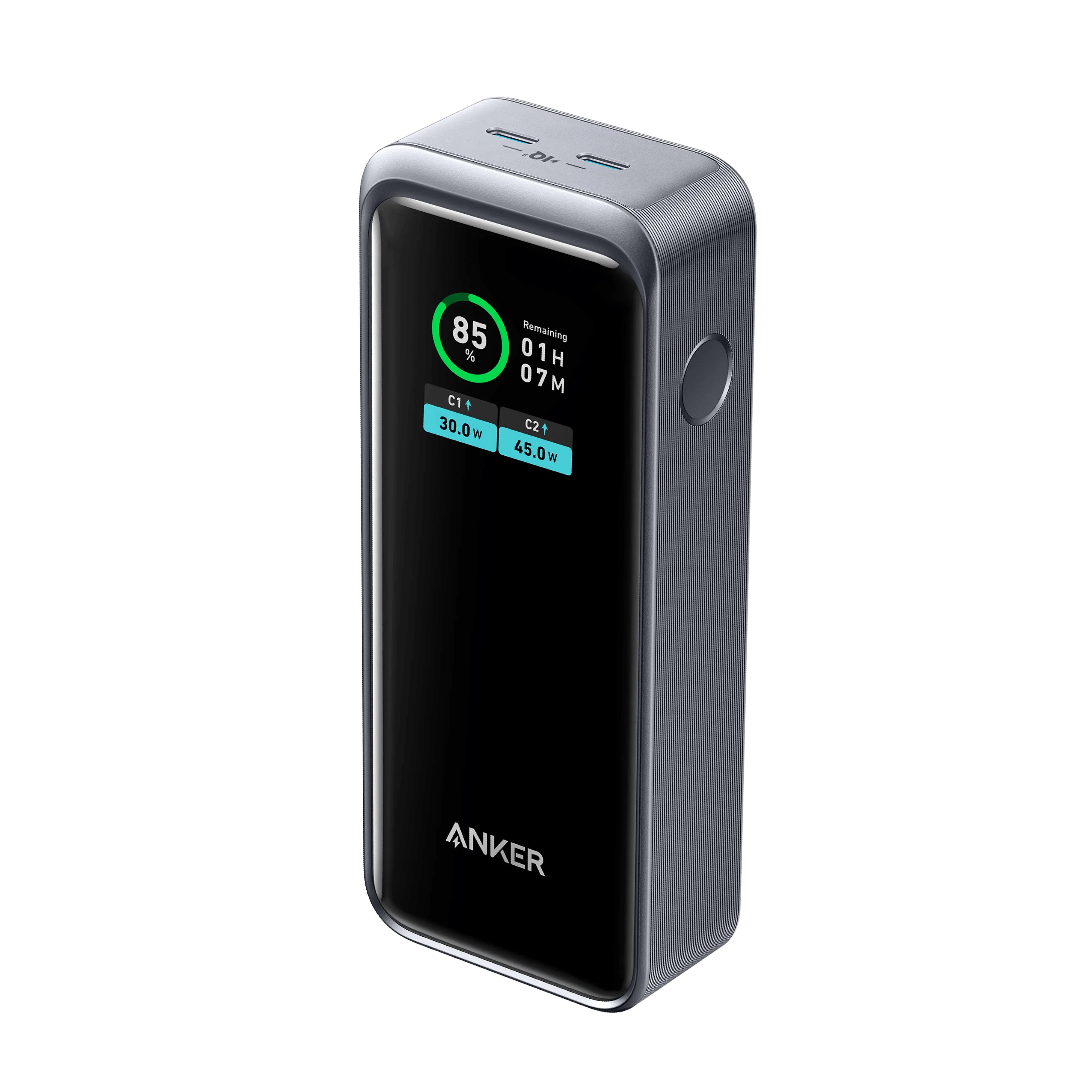 Anker 723 Power Bank(Powre Core 12K) 130W (2C) -Black Laptop Airline Safe