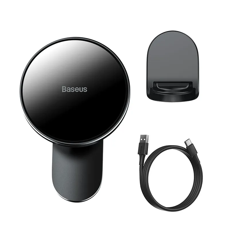 Reliable Charger USB Hub Charger Baseus Magnetic Car Mount Wireless Charger Holder Magsafe Compatible For Iphone Black (Wxjn-01)