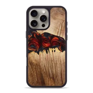 Iphone 16 Pro Max Wood Phone Case - Ashli (Red, 779631) Scratch Resistant