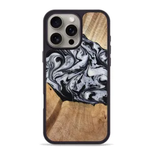 Iphone 16 Pro Max Wood Phone Case - Felipe (Black & White, 776238) Impact Protection Anti Scratch Coating