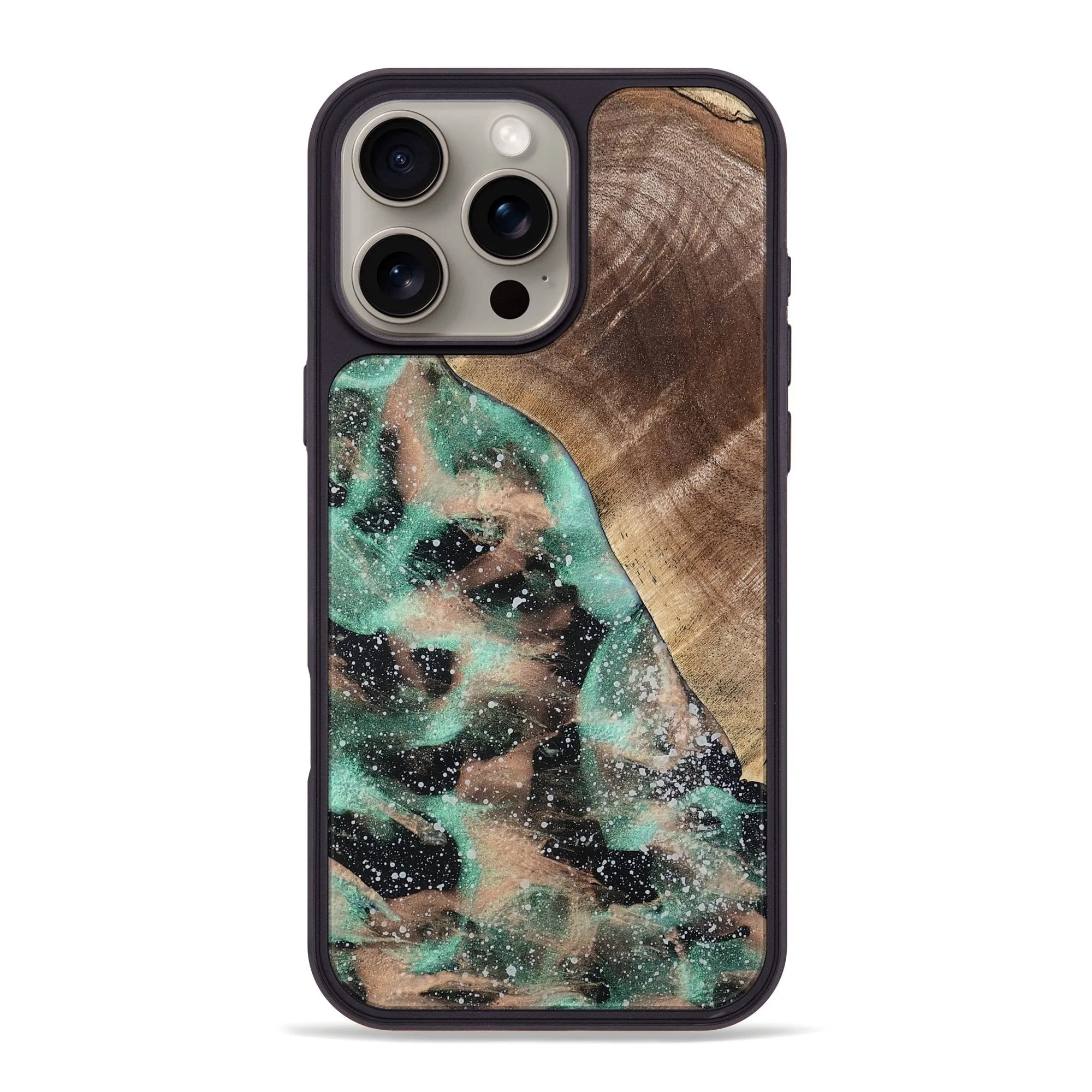 Soft Edge Anti Finger Oil Coating Iphone 16 Pro Max Wood Phone Case - Atticus (Cosmos, 779403)