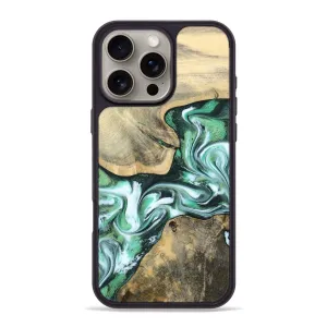 Iphone 16 Pro Max Wood Phone Case - Liana (Green, 781152) Anti Finger Smudge