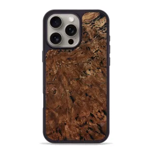 Iphone 16 Pro Max Wood Phone Case - Chas (Wood Burl, 780912) Tempered Glass