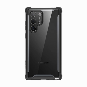 Galaxy S22 Ultra Ares Clear Rugged Case - Black HD Clarity