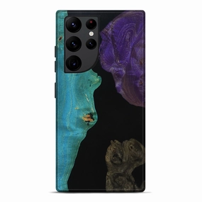 Galaxy S22 Ultra Wood Live Edge Phone Case - Norman (Wood Burl, 777316) Scratch Resistant Ultra Clear