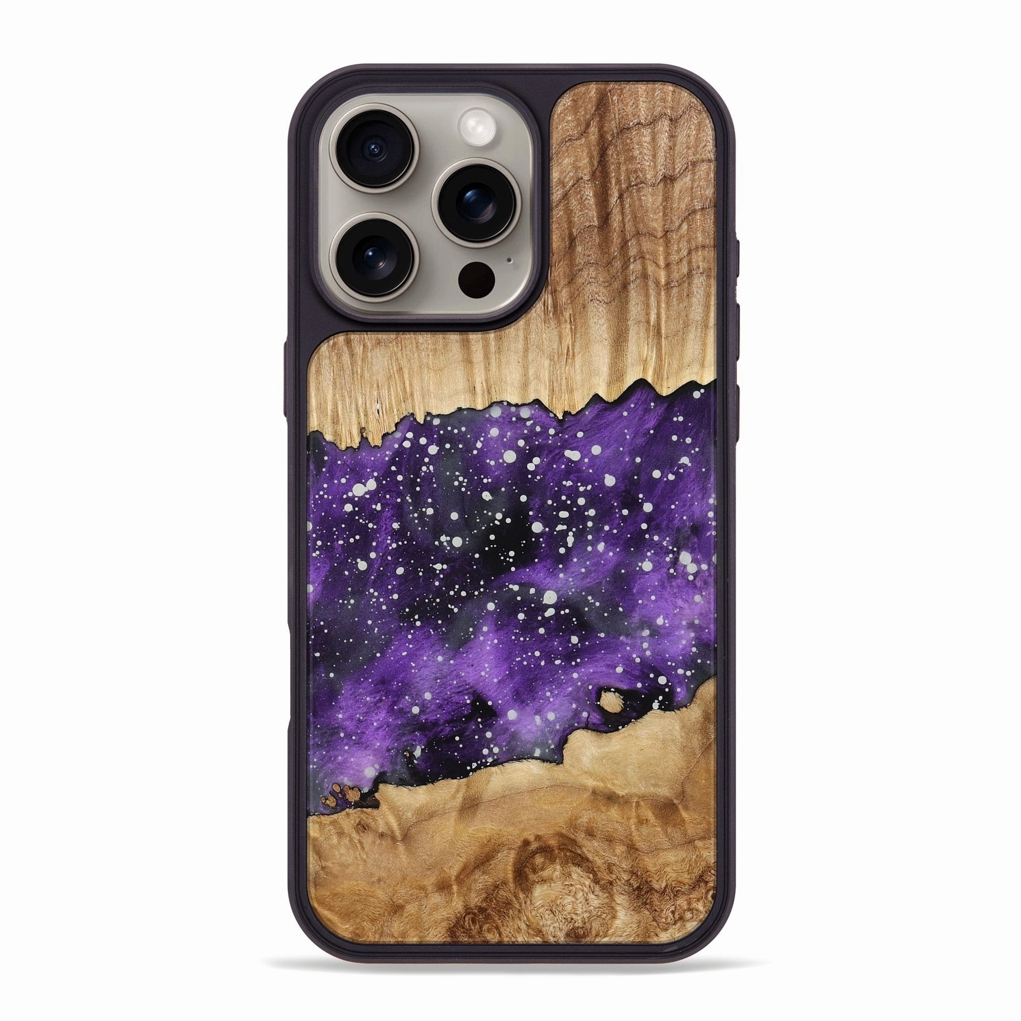 Protective Screen Oleophobic Coating Iphone 16 Pro Max Wood Phone Case - Trish (Cosmos, 775081)