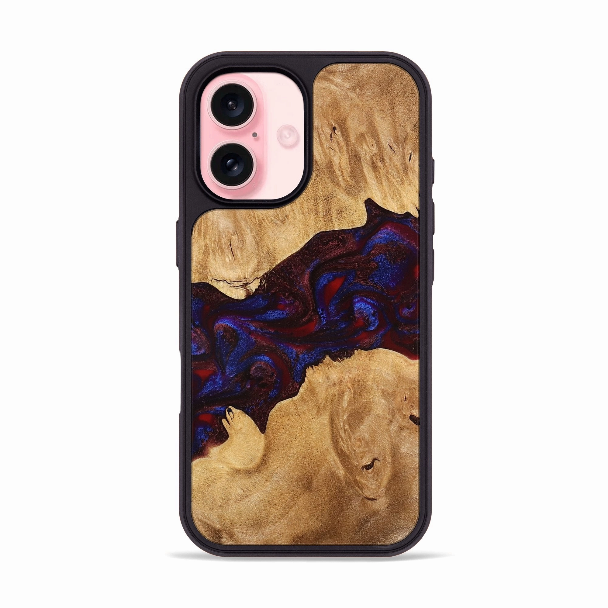Iphone 16 Wood Phone Case - Jailyn (Red, 778196) Fingerprint Repellent Anti Fingerprint Shield