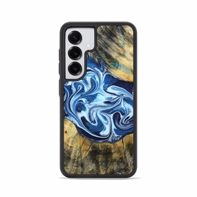 Galaxy S25 Wood Phone Case - Merlin (Blue, 773198) Protective Cover