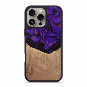 Iphone 16 Pro Max Wood Phone Case - Raya (Purple, 772664) Screen Guard Protective Screen