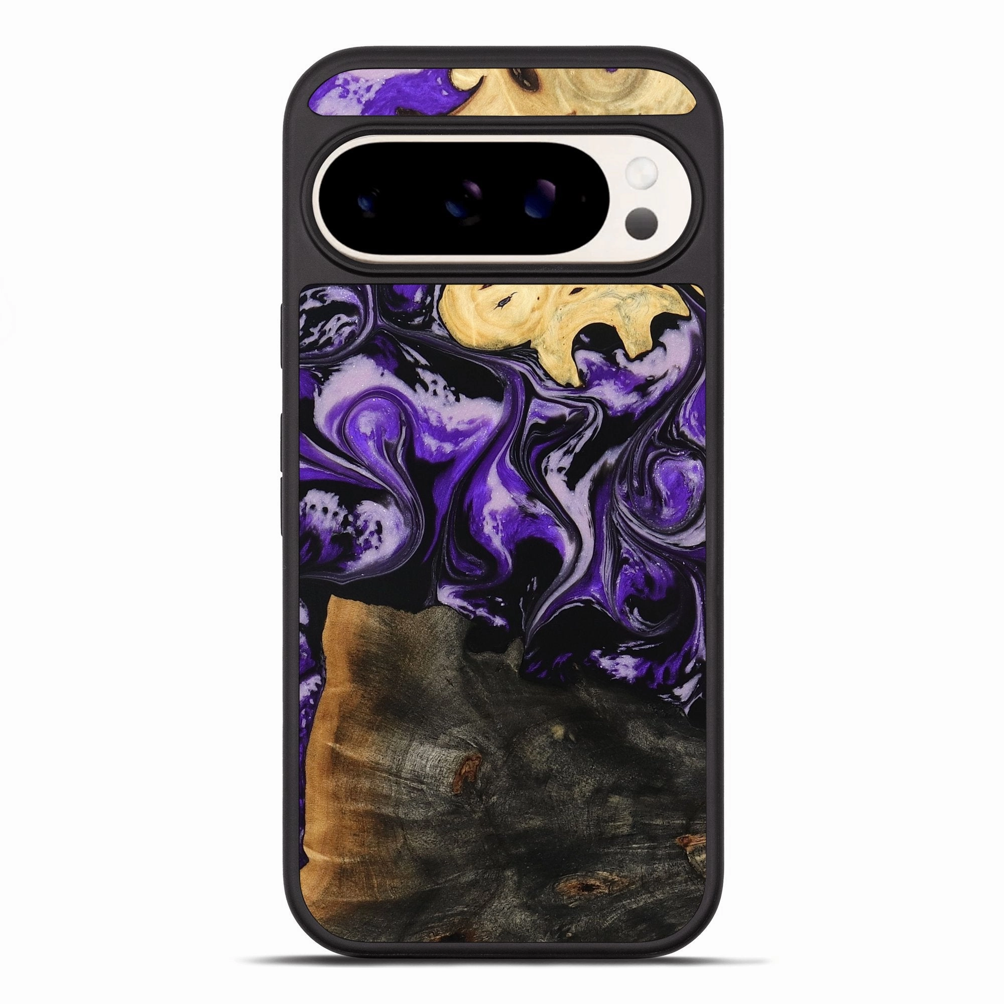 Pixel 10 Pro Xl Wood Phone Case - Caryl (Purple, 779627) Shatterproof Glass Ultra Thin