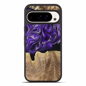 Shock Absorption Fingerprint Shield Pixel 10 Pro Xl Wood Phone Case - Shelli (Purple, 777548)
