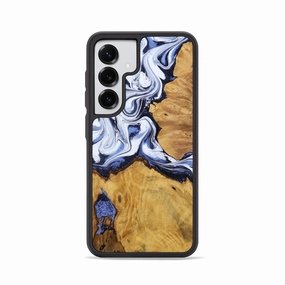 Galaxy S25 Wood Phone Case - Amiri (Blue, 772401) Bubble Free Installation