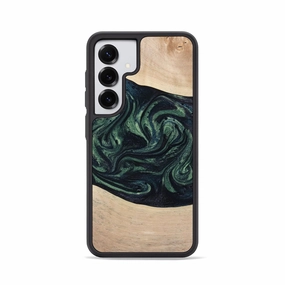 Galaxy S25 Wood Phone Case - Haylie (Green, 773401) Scratch Proof Glass