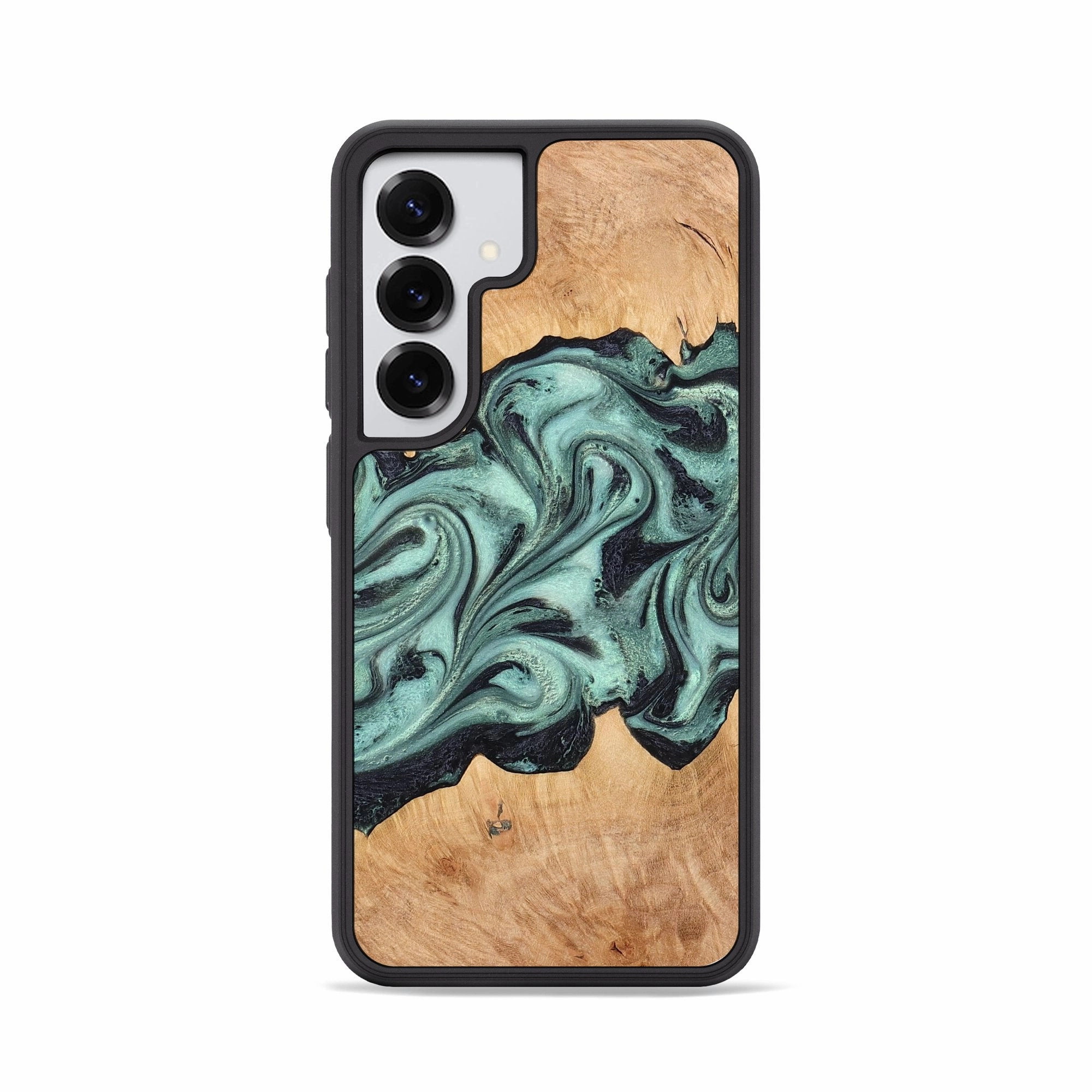 Galaxy S25 Wood Phone Case - Krystal (Green, 774727) Impact Resistant