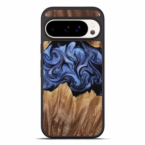 Fingerprint Shield Pixel 10 Pro Xl Wood Phone Case - Sheena (Blue, 770107)