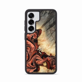Galaxy S25 Wood Phone Case - Cali (Red, 781118) Shock Guard Ultra Clear