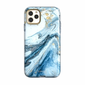 Iphone 11 Pro Cosmo Case-Marble Blue Anti Shock Screen