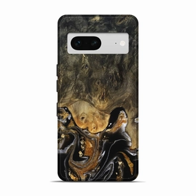 Pixel 7 Wood Live Edge Phone Case - Madonna (Black & White, 778501) Anti Finger Smear Drop Resistant