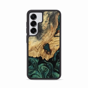 Galaxy S25 Wood Phone Case - Lovie (Green, 781764) Anti Finger Stain