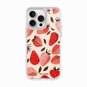 Anti Dust Iphone 15 Pro Max Halo Magsafe Cute Phone Case - Strawberries