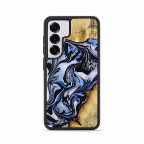 Galaxy S25 Wood Phone Case - Karl (Blue, 773304) Shock Proof Film