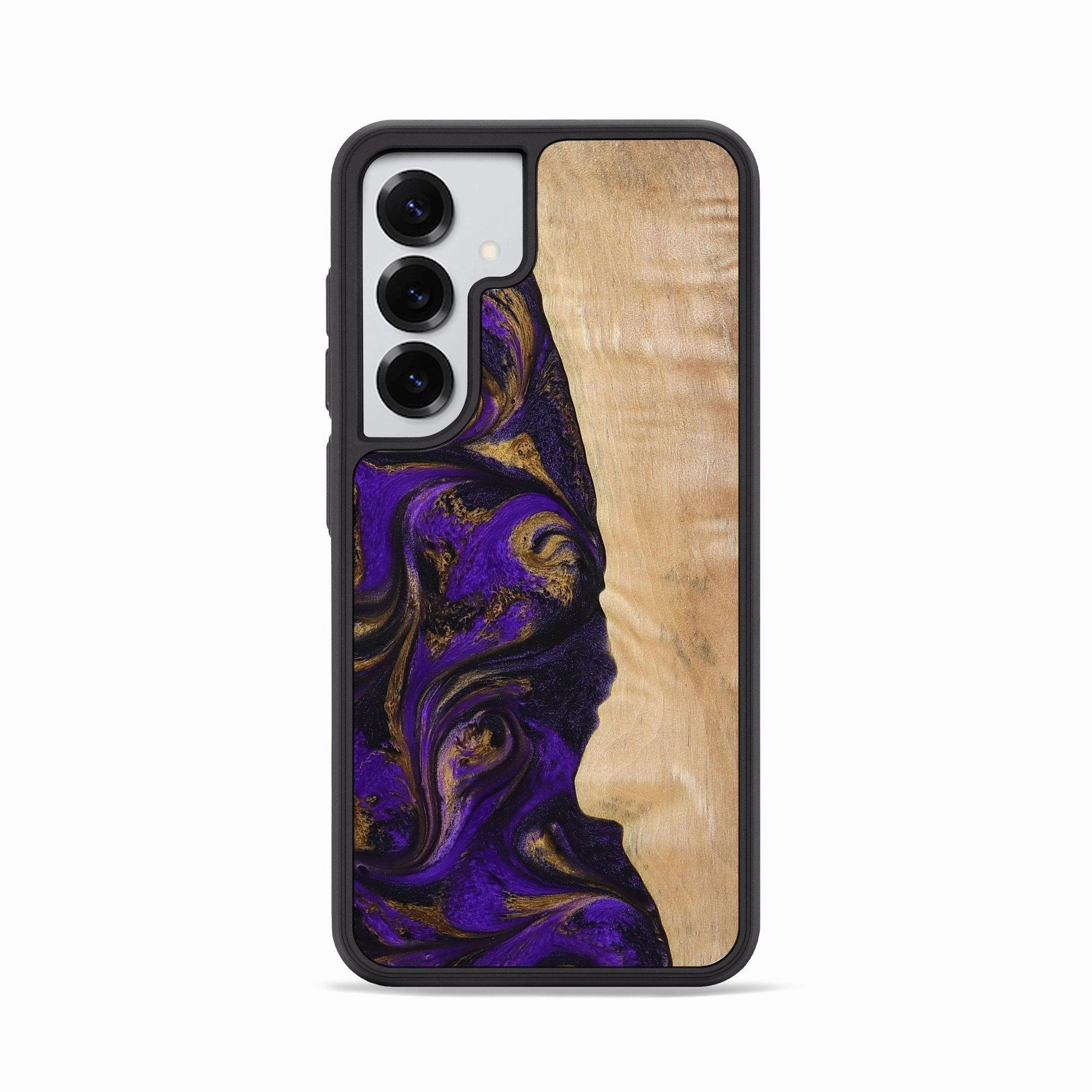 Anti Finger Mark Film Galaxy S25 Wood Phone Case - Sarina (Purple, 773356)