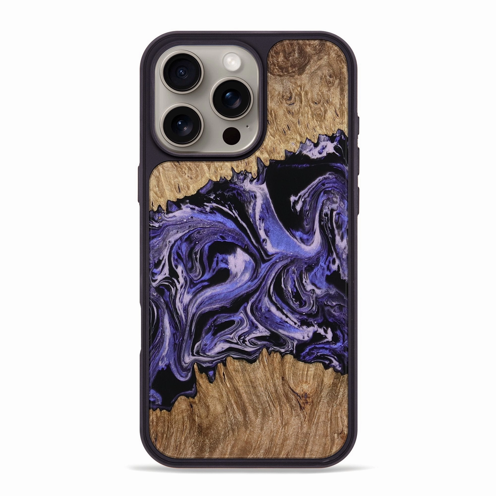 Anti Reflection Anti Glare Iphone 16 Pro Max Wood Phone Case - Burton (Purple, 769473)