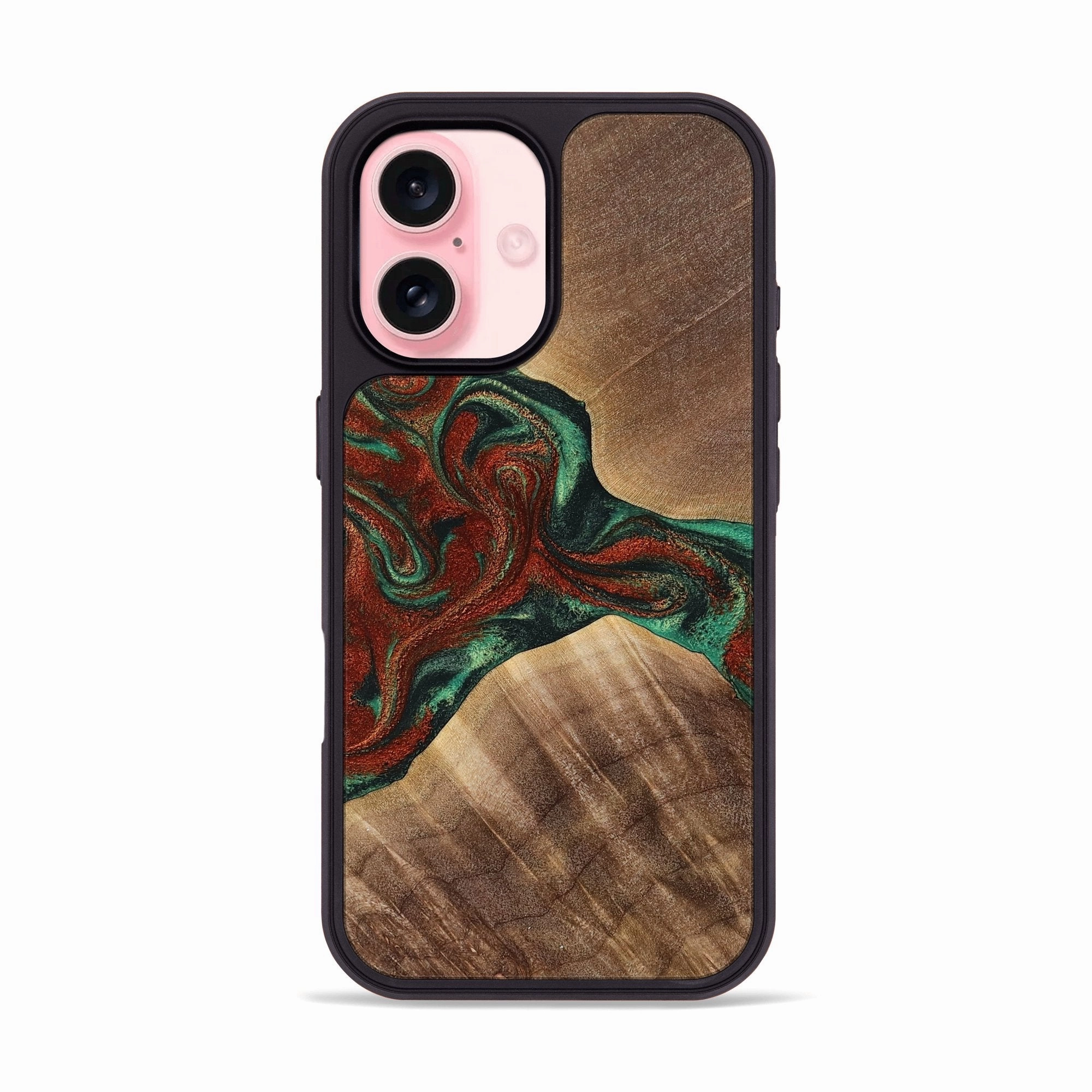 Iphone 16 Wood Phone Case - Jaylyn (Green, 769070) Ultra Clear Anti Finger Streak