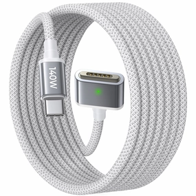 Lisen 140W Usb-C Magnetic 3 Cable Fit For Macbook Charger, Nylon Braided 6Ft Fit For Macbook Air 2023/2022(M2),Macbook Pro 2023(M3,M2,14-16 Inch),Macbook Pro Charger Cord (M3) Magnetic Cable