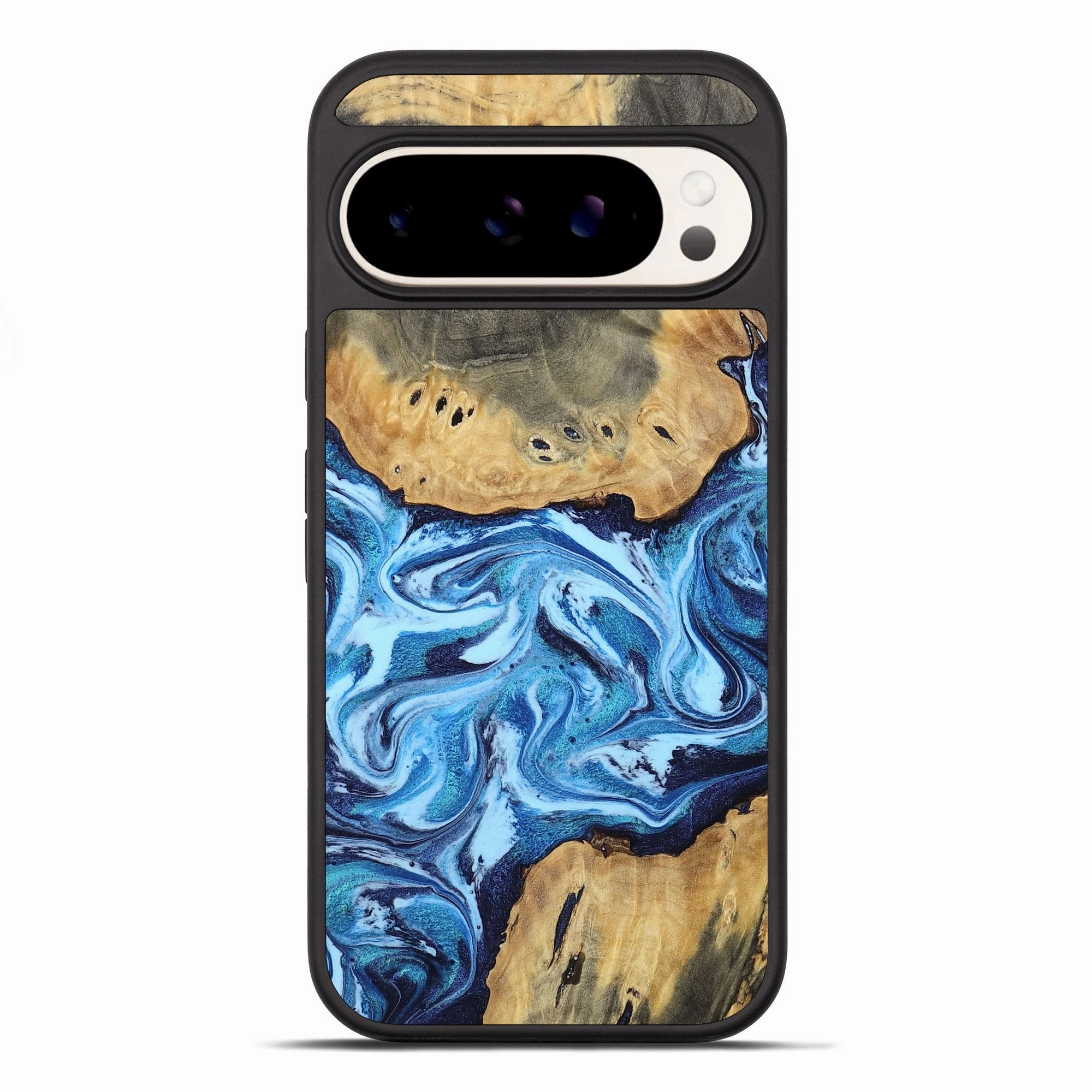 Pixel 10 Pro Xl Wood Phone Case - Karla (Blue, 762588) Anti Static Film