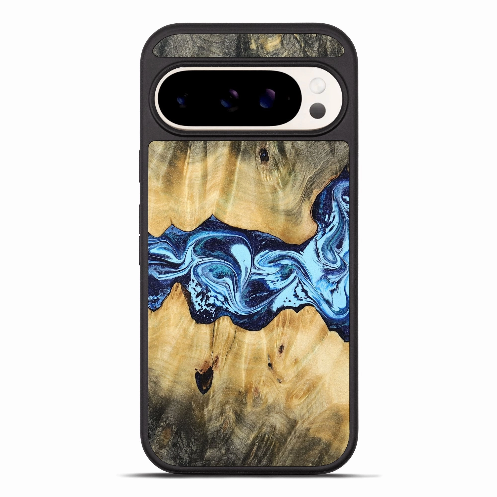 Bubble Resistant Film Rounded Edges Pixel 10 Pro Xl Wood Phone Case - Rosalie (Blue, 765329)