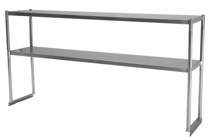 Green World - TSOS-5R  - Double Overshelf, 60-1/4??W x 12-3/4??D x 30-7/8??H (overall), 18/304 stainless steel, for PUR/F-60, TUR-60, MUR/F-60, EUR/F-60, PST-60, TST-60, MST-60, EST-60, PWR/F-60, TWR/F-60, NSF