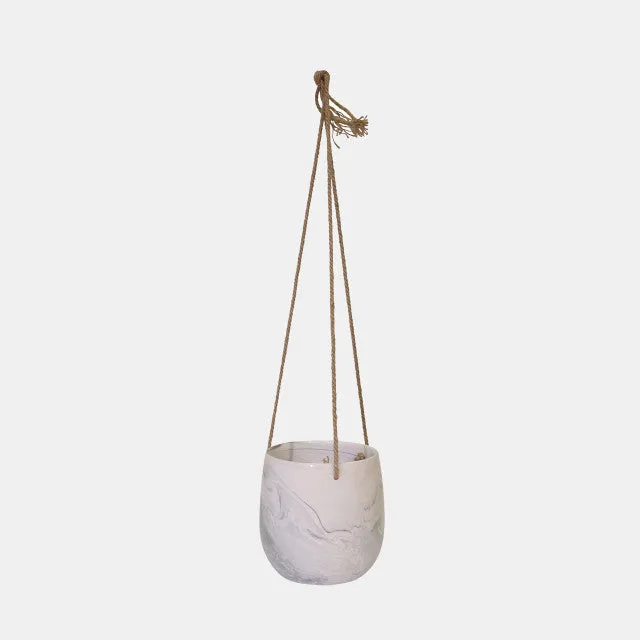 Hanging Gray Marble Planter