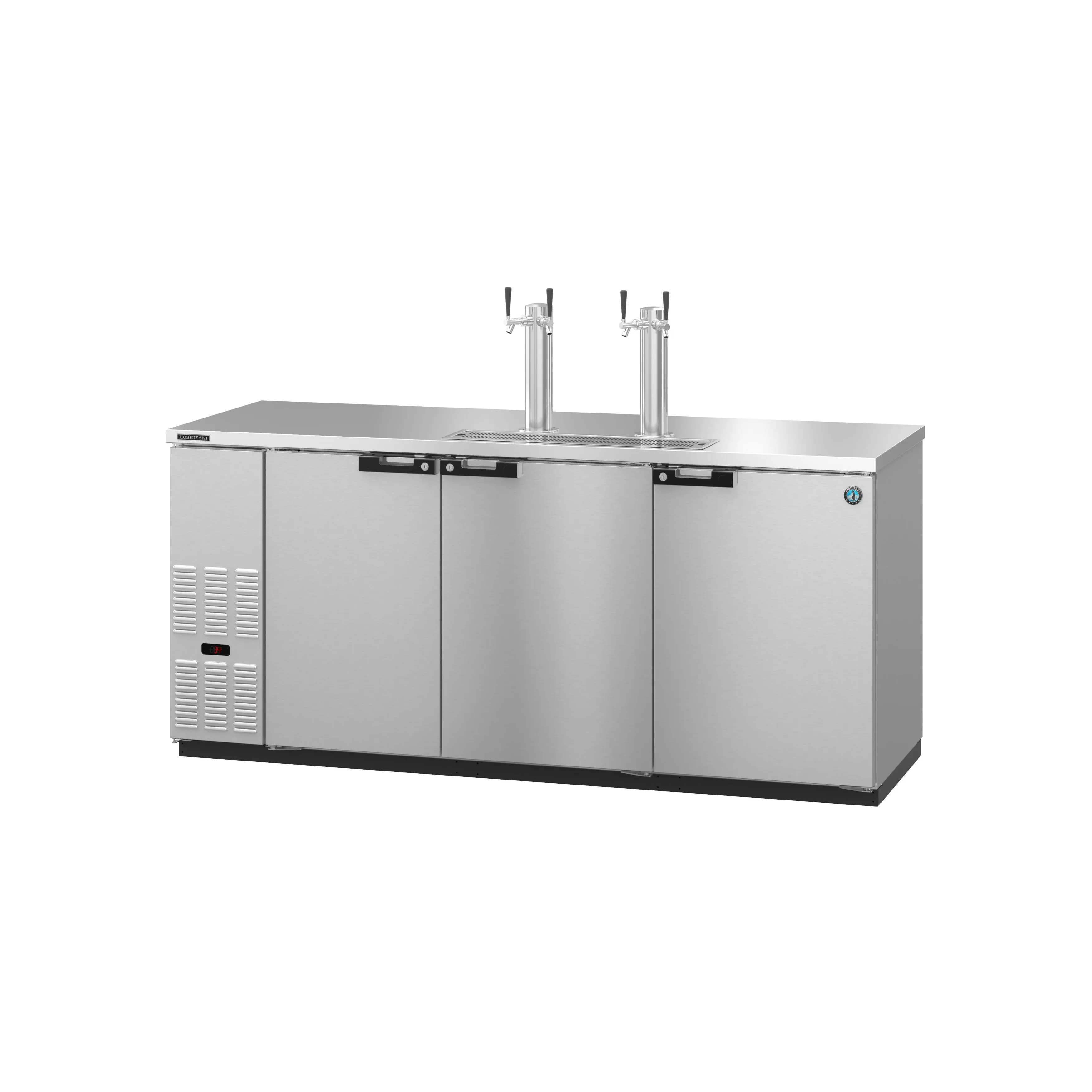 Hoshizaki - DD80-S, Commercial 80" Stainless Steel Double Tap Kegerator Beer Dispenser - (4) 1/2 Keg Capacity 28.74cu.ft.